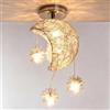 PETITES ECREVISSES Lampada a sospensione a LED Forma di Luna Moderna Lampada a Sospensione in alluminio per Bambini Camera da Letto (lampada da soffitto-15 cm)