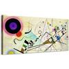 Generico Wassily Kandinsky - Composizione VIII - stampa su tela con telaio in legno - 80x40 cm