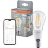 OSRAM Lampada LED SMART+ P40 4W E14 a filamento a candela trasparente | SMART+ MATTER Filament Dimmable Classic, LED Lamps, Chiaro, 15000 h, confezione da 1