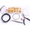 Generic Kit per la creazione di gioielli, strumento di riparazione per gioielli con accessori, pinze, fili, anellini aperti, fermagli, corde e altro ancora, per gioielli fai da te (oro)