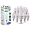 V-TAC 5.5W (40W) LED lampadina a candela con Samsung LED E14 SES (piccola vite Edison) 4000 Kelvin bianco da giorno non dimmerabile confezione da 10