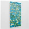Giallobus - Quadro - Vincent Van Gogh - Art Van Gogh - Tela Standard - 70x140-11 - Fiori di mandorlo verticale - Pronto da appendere - Quadri moderni per la casa
