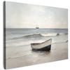 MuchoWow© Quadro Moderno Soggiorno Decorazioni Da Parete Quadri Su Tela Da | 70x50 cm - Salotto Grandi Foto Con Cornice Stampe Su Tela Camera Da Letto Barca A Remi - Mare - Orizzonte
