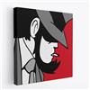 Artis Laboratory Poster Lupin Jigen 70x70cm - Stampa su Tela Riproduzione Artistica SENZA CORNICE, Quadri Moderni Soggiorno, Arredo Casa Ufficio, Eco-Friendly, Made in Italy