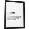 Papierschmiede® Definizione Home, A5 (15x21 cm) Poster per salotto, camera da letto, cucina, soggiorno, Stampe da parete regalo Decorazione da parete frase inglese, senza cornice