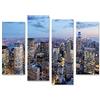 islandburner Quadro su tela New York City Notte Manhattan Usa Quadri Stampe Immagini Murale Decorazione da parete