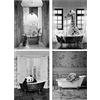 LPFNSF Immagini da bagno, da bagno, motivo: giraffa, elefante nella vasca da bagno, divertente da parete, stampa su tela, poster del bagno, senza cornice. (stile 1,20 x 30 cm x 4)