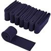 BENECREAT 8 pz di Tessuto Elasticizzato In Maglia di Cotone A Coste Da 585x76mm Blu Notte per Felpe Fai Da Te, Materiale Elastico per Coste Da Cucire