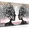 Runa Art Quadro Amanti Moderni Murale - Made in Germany - Albero astratto Grigio Rosa Soggiorno 044815b