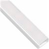 ledomec Profilo LED in alluminio Slim per striscia LED (14 x 7 mm) in bianco, con copertura, 2 m di lunghezza, copertura opaca