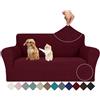 Ystyle Elasticizzato Copridivano 2 Posti Con Braccioli, Bordeaux | Universale Fodera Divano, Copridivani Antigraffio Gatto Antiscivolo Antimacchia, Moderno Sofa Cover Lavabile