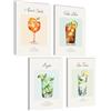 mojoliving Poster da Cocktail e Cucina (4 x A4, Senza Cornice)
