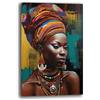 Printerland Quadro Moderno Donna Bellezza Africa Quadri moderni soggiorno da Parete XXL grande Stampa su tela Canvas Decorazione Murale muro Arredo Camera da letto Cucina (3, 70x100 cm)
