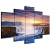 murando - Quadri Moderni per Camera da Letto, Paesaggio Cascata, 200x100 cm | Chiodi Inclusi, 5 Pezzi, Quadro Moderno, Murale Arte, Stampe da Parete, Resistenti Allo Sbiadimento, Produzione Europea