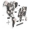 Giallobus - Planisfero in Legno - Mappa del Mondo 3D - Legno MDF - 161L x 94l cm - 03 - Ash-tounding - Decorazione Parete - Legno MDF Multilivello - Soggiorno Ufficio Camera