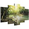 B&D XXL - Quadri Moderni Camera da Letto Grandi, Mare Bosco Natura 150x75cm | Chiodi Inclusi, 5 Pezzi, Quadro Moderno, Pannelli Decorativi per Pareti, Decorazione da Parete, Resistenti Allo Sbiadimento