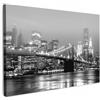 MuchoWow© Quadro Su Tela Grandi Dimensioni Quadri Moderni Soggiorno Stampa | 120x80 cm - Di Foto Decorazione Da Parete Con Cornice DipintiNew York - Skyline - Ponte di Brooklyn