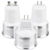 Generic RZL Illuminazione, Confezione da 10 faretti a LED, lampada AC85-265V GU10/GU5.3/E27 1W/3W bianco caldo/naturale/freddo, lampada MR16 DC12V(Natural white 1W,GU10 85-265V)