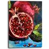 Printerland Quadro su Tela Cucina Frutta Astratta Stile Moderno - Decorazione Murale Design Contemporaneo Stampa Artistica su Canvas per Sala Pranzo Soggiorno (10, 30x40 cm, Canvas intelaiato)