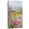 ARTTOR Moderno Quadro su Tela 45x80 cm Verticale Botanica Paesaggi - 3843 | Fiore Estate Natura Quadro Decorativo Piccolo Soggiorno Camera da Letto Decorazione da Parete Arte da Parete ARTTOR