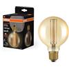 LEDVANCE OSRAM Lampada LED Vintage 1906 vetro dorato, 8,8W, 806lm, forma Globo con diametro 95mm e attacco E27, luce bianca calda, filamento lineare, dimmerabile, durata fino a 15.000 ore