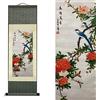 FOVNOT Asiatico Decorazione Parete，Pittura Cinese Quadro Verticale Arazzo da Parete，Bellissimo Seta Pergamene Quadri Verticali Lunghi Usato per Decorazioni Parete Camera da Letto
