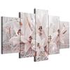 B&D XXL - Quadri Moderni per Soggiorno Grandi, Astratto Natura, 200x100 cm | Chiodi Inclusi, 5 Pezzi, Quadro Moderno, Pannelli Decorativi per Pareti, Decorazione da Parete, Resistenti Allo Sbiadimento