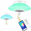 chysongoods 22W Φ30cm Plafoniera LED musicale bianca con altoparlante Bluetooth, telecomando e lampada cambia colore RGB dimmerabile per bagno, camera da letto, cameretta dei bambini