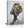 FajerminArt Africana Americana Donna Quadri Moderni, Astratto Nera Donne Stampe Da Parete Con Cornice Incoraggiare le Donne Stampa Su Tela Su Quadro Decorazioni da Parete Soggiorno Camera da Letto 30x40cm
