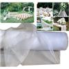 Yurosiay Tessuto in tulle, venduto al metro, 5 m x 160 cm, trasparente, delicato, in tulle, tessuto a rete, per matrimoni, per cerimonie, feste, decorazioni, regali, bianco puro