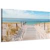murando - Quadro Moderno per Camera da Letto, Paesaggio Mare, 90x30 cm | Chiodi Inclusi, 1 Pezzo, Pannelli Decorativi per Pareti, Decorazione da Parete, Resistenti Allo Sbiadimento