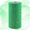Swpeet 15,2 cm x 45,7 m Rotolo di tulle glitterato verde prato, bobina di nastro di tulle scintillante, bobina di rete in poliestere per forniture per fai da te, decorazioni per feste di compleanno