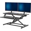 VIVO - Convertitore da scrivania con molla pneumatica, regolabile in altezza, 80 cm, supporto per due monitor e postazione di lavoro per computer portatile, DESK-V000S