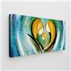 Giallobus - Quadro - Art Capezzale moderno - Tela Standard - 100L x 50l cm - 16 - Abbraccio Sacra Famiglia - Pronto da appendere - Quadri moderni per la casa
