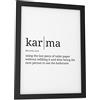 Papierschmiede® Definizione Karma (English), A5 (15x21 cm) Poster per salotto, camera da letto, cucina, soggiorno, Stampe da parete regalo Decorazione da parete frase inglese, senza cornice