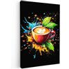 MuchoWow© Quadri Moderni Camera Da Letto Foto Quadro Con Cornice | 80x120 cm - Decorazioni Parete Soggiorno Stampa Su Tela Moderna Casa Salotto Poster Caffè - Graffiti - Bevanda - Astratto