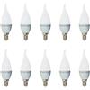 V-TAC 10-pezzi - 4164 - V-TAC - Lampadina LED Candela fiamma - Casquillo E14 - Potenza 4W (sostituisce 30 W) - Luce Bianca Calda (2700K) - 320 lm - Angolazione fascio luce 200°