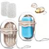DaaJu 2 Pezzi Portasapone da Viaggio Impermeabile, Contenitore per Sapone Solido e Shampoo Solido con Coperchio Ermetico e 2 Cuscinetti Assorbenti per Bagno/Palestra/Campeggio/Scuola/Viaggi d'Affari