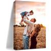 Muralscape Tela Foto Personalizzata Senza Cornice 20x30cm(8x12in), Poster Personalizzato Stampa Fotografica Ritratto Animali Domestici, Ricordo Vacanze, Foto su Tela Personalizzate per Famiglia, Amici, Amanti