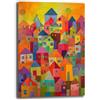 Printerland Quadro Moderno Soggiono Astratto Città Casa Quadri Moderni su Tela Stampa Canvas Astratta Decorazione da Parete Camera da Letto Arredamento Contemporaneo (1, 70x100 cm, Canvas intelaiato)