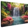 MuchoWow© Stampa Foto su Tela Quadro Moderno Soggiorno Quadretti da Parete | 60x40 cm - Decorazioni Casa Cascata - Natura - Piante - Giungla - Acqua