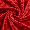 Qnbonrich Tessuto in velluto elasticizzato lucido al metro, in velluto riccio, larghezza 155-160 cm, lunghezza 2 m, per tende, costumi, vestiti, palcoscenico, tovaglie, tessuto decorativo (rosso)