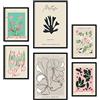 Nacnic set di 6 poster opere di Matisse. Collezione di lenzuola con disegni floreali in toni pastello per la decorazione d'interni. Formati A3 e A4. Senza cornice.
