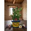 Generico Piantina vaso ficodindia decorativo in ceramica di Caltagione realizzato a mano (BLU)