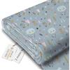 DreamRoots Tessuto Impermeabile al Metro, The weather is Good, 1 m | Stoffa impermeabile per esterno, tessuto idrorepellente al metro, 160 cm, 220 g/m² 600D, cuscini bambini, cameretta