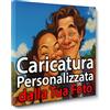 ConKrea - Caricatura dalla Tua Foto Personalizzata | 50x50cm | Stile Caricatura Colorata | Quadro su Tela Canvas | Idea Regalo Divertente per Famiglie e Coppie