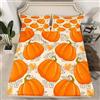 Homemissing Autunno Lenzuolo Singolo Dimensioni Zucca Lenzuolo Set Per Ragazzi Decor Foglia D'acero Set di Biancheria Da Letto Autunno Farmhouse Arancione Copertura Letto Profonda Tasca Camera da