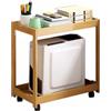 GNbow Supporto A Torre For Computer Desktop In Bambù Con Ruote E Freno, Carrello Porta PC For Riporre E Organizzare (Color : Beige, S : 60 * 29 * 59cm)