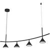 LEDVANCE Decor Fuji 4xpendente, 13W, 3000K in nero