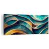 ARTTOR Quadri Moderni su Tela 120x50 cm Stampe da Parete Astratto Arte - 5649 | Onde tridimensionalità Astrazione Quadro Decorativo 1 pezzo Soggiorno Arte da Parete Decorazione da Parete ARTTOR